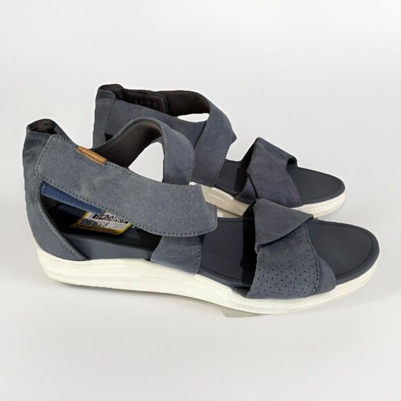 Dr. Scholl's Women's Time Off Fun Ankle Strap Sandal Blue Sz 10 - Picture 1 of 7